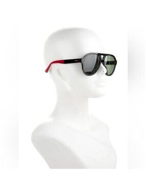 Gucci GG0159SN 003 Black Multi Color Aviator Sunglasses New